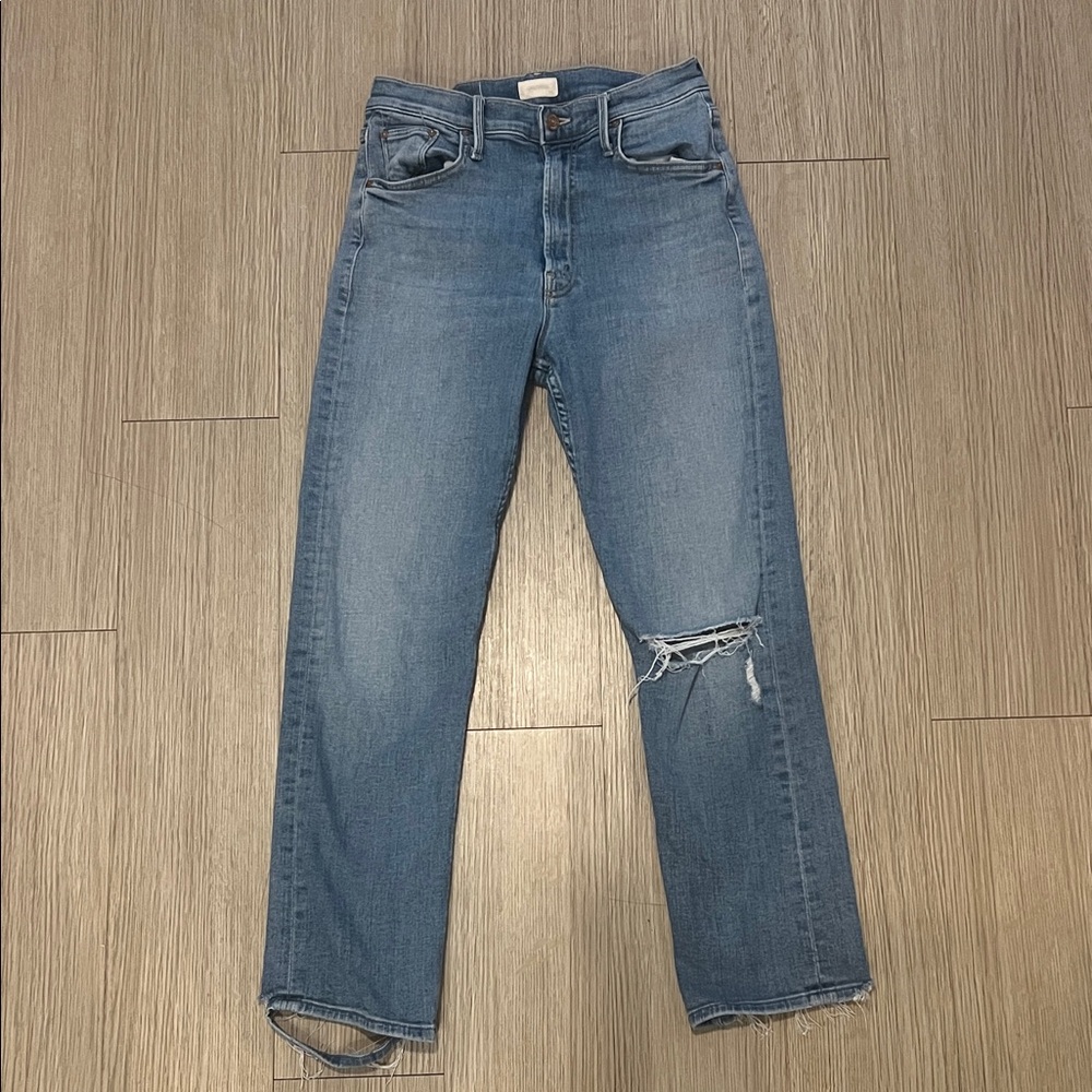 Mother Size 27 Highwaisted Rider Ankle Classic Blue Jeans